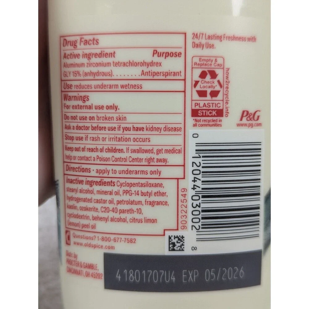 Old Spice - Deep Sea Scent of Ocean Waves & Kelp Deodorant - 3.4 oz - 3 Pack